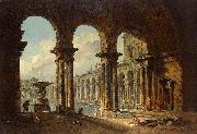 Hubert Robert Ancient Ruins Used as Public Baths china oil painting reproduction